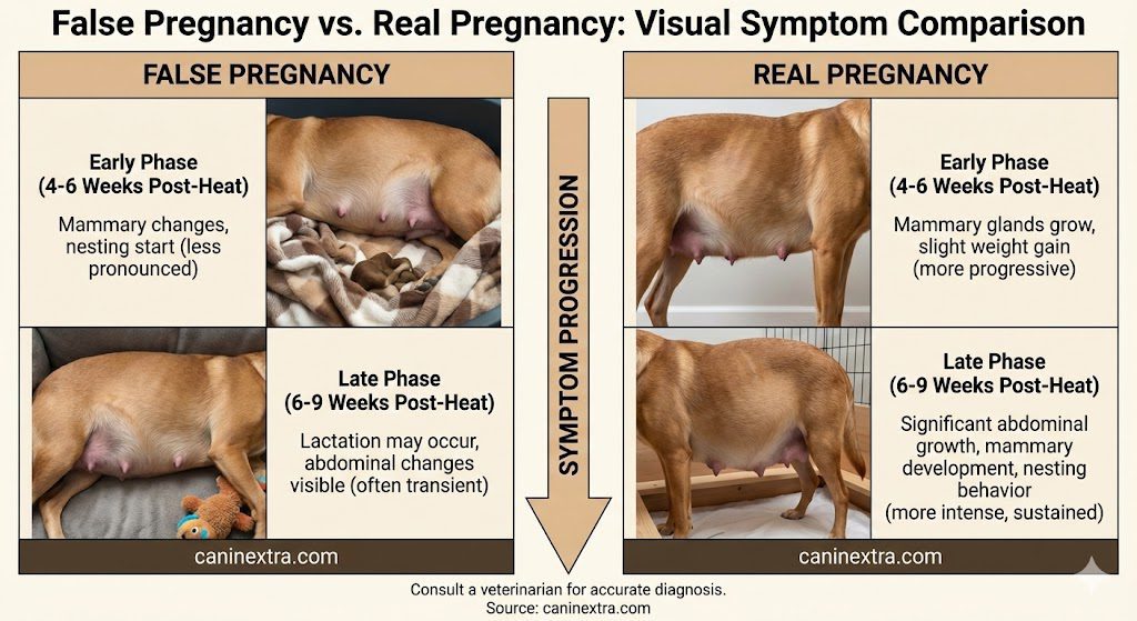 False Pregnancy vs. Real Pregnancy Visual Symptom Comparison