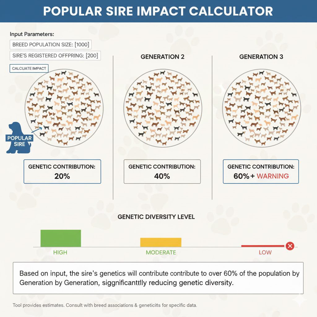 visual chart representing the Popular Sire Impact Calculator