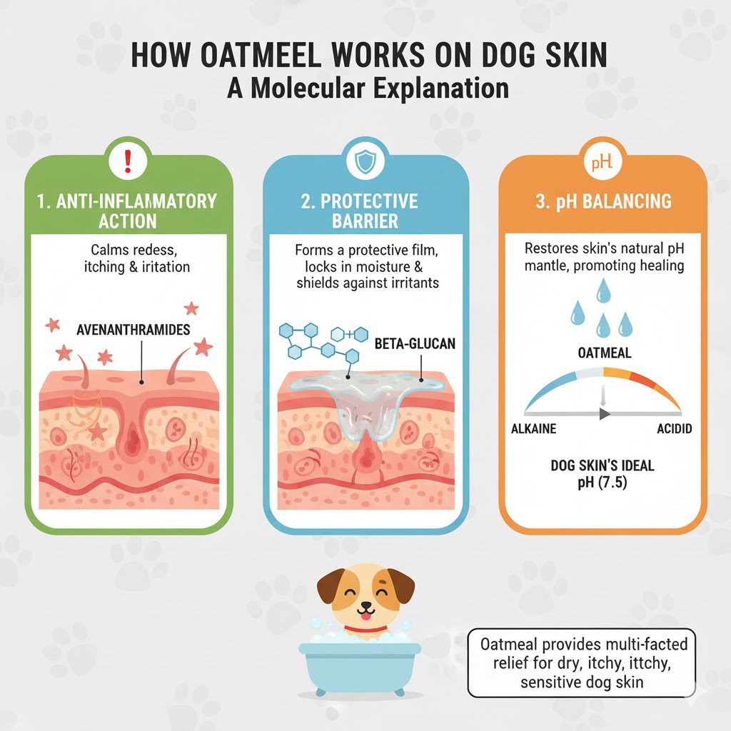 How Oatmeal Works on Dog Skin