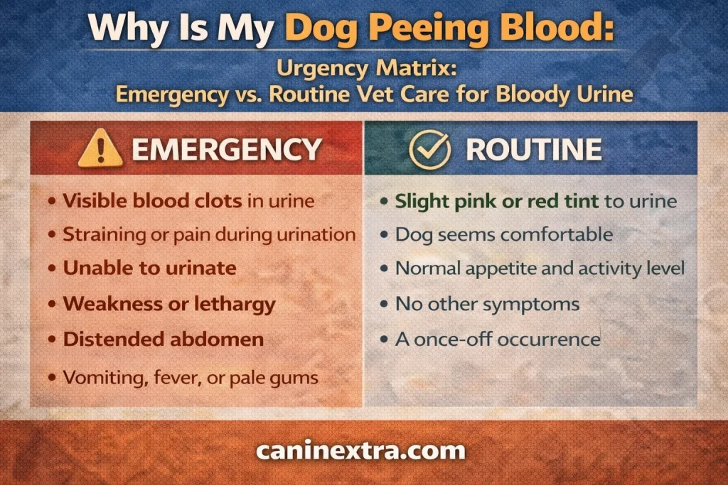 Urgency Matrix Emergency vs. Routine Vet Care for Bloody Urine